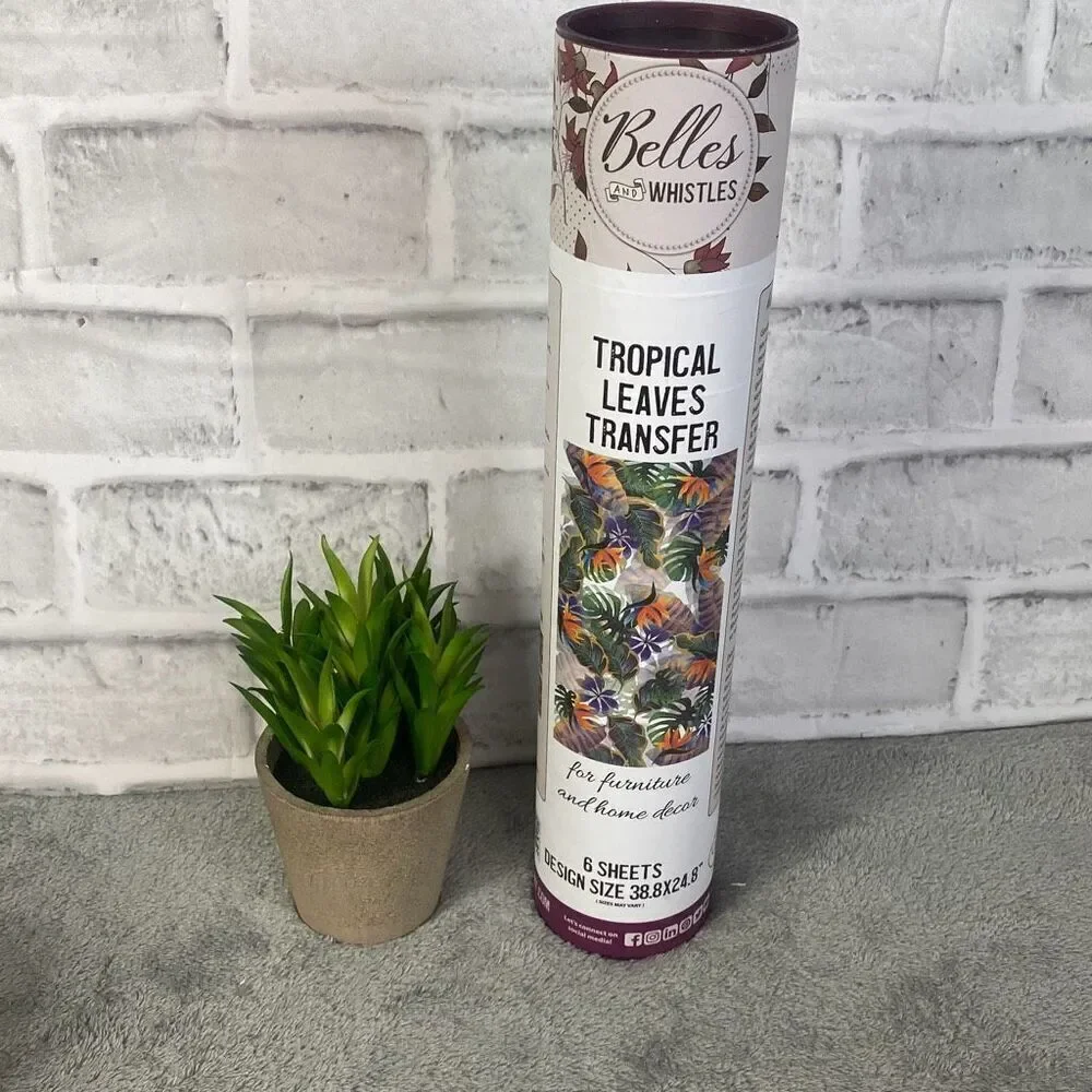 Dixie Belle Tropical Leaves Transfers NIB